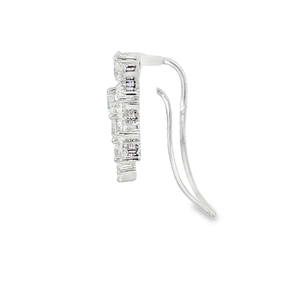 18KW .25ct Medium Ear Climbers
