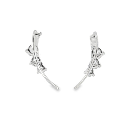 18KW .25ct Medium Ear Climbers