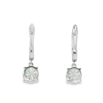 18KW 2.03ctw Diamond Drop Earrings