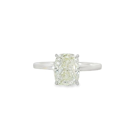 18KW 2.52ct Cushion Ontaango Solitaire