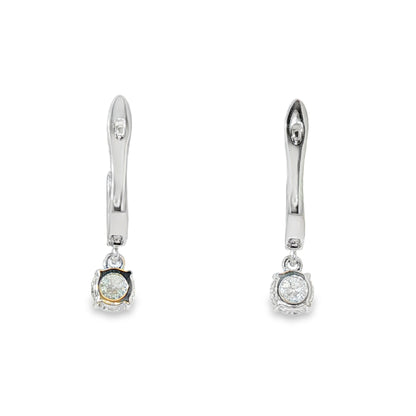 18KW .61ctw Diamond Drop Earrings
