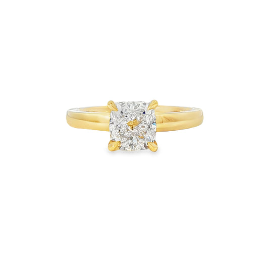 18KY 1.72ct Sq. Cushion Osheeli Solitaire
