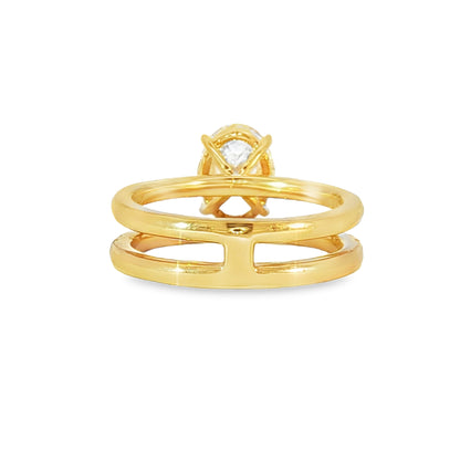 18KY 2.13ct Oval Ontaango Set