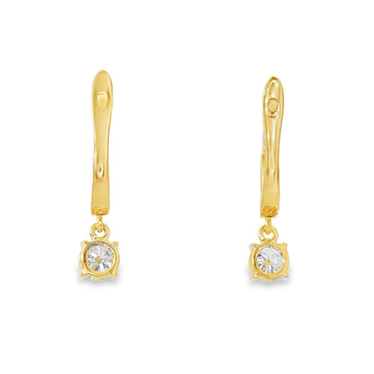 18KY .50ctw Diamond Drop Earrings