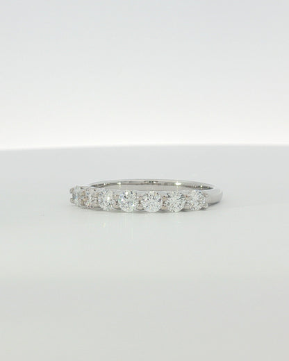 18K White Gold 0.63 ctw Seven Stone U-Prong Diamond Band