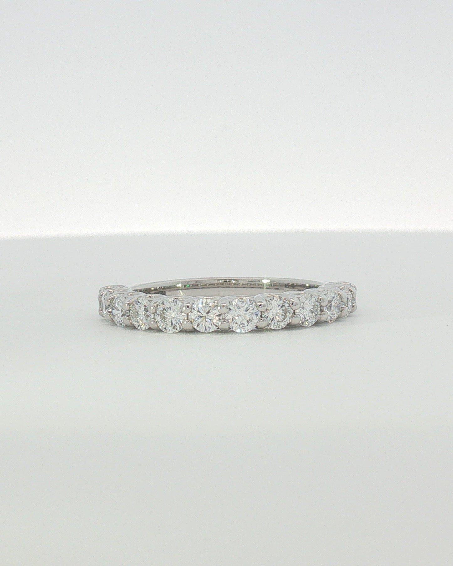 18K White Gold 1.20 ctw Diamond Half Eternity Band