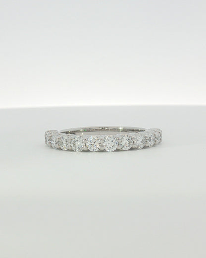 18K White Gold 1.20 ctw Diamond Half Eternity Band