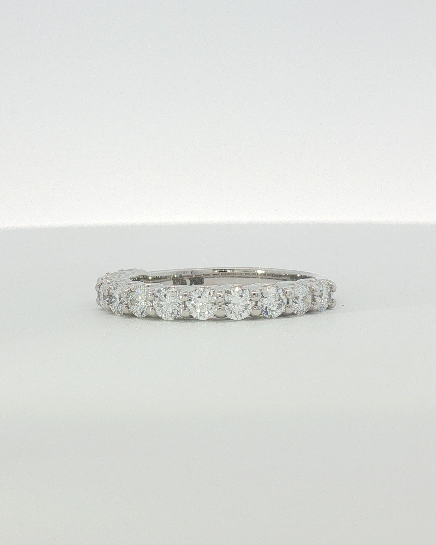 18K White Gold 1.20 ctw Diamond Half Eternity Band