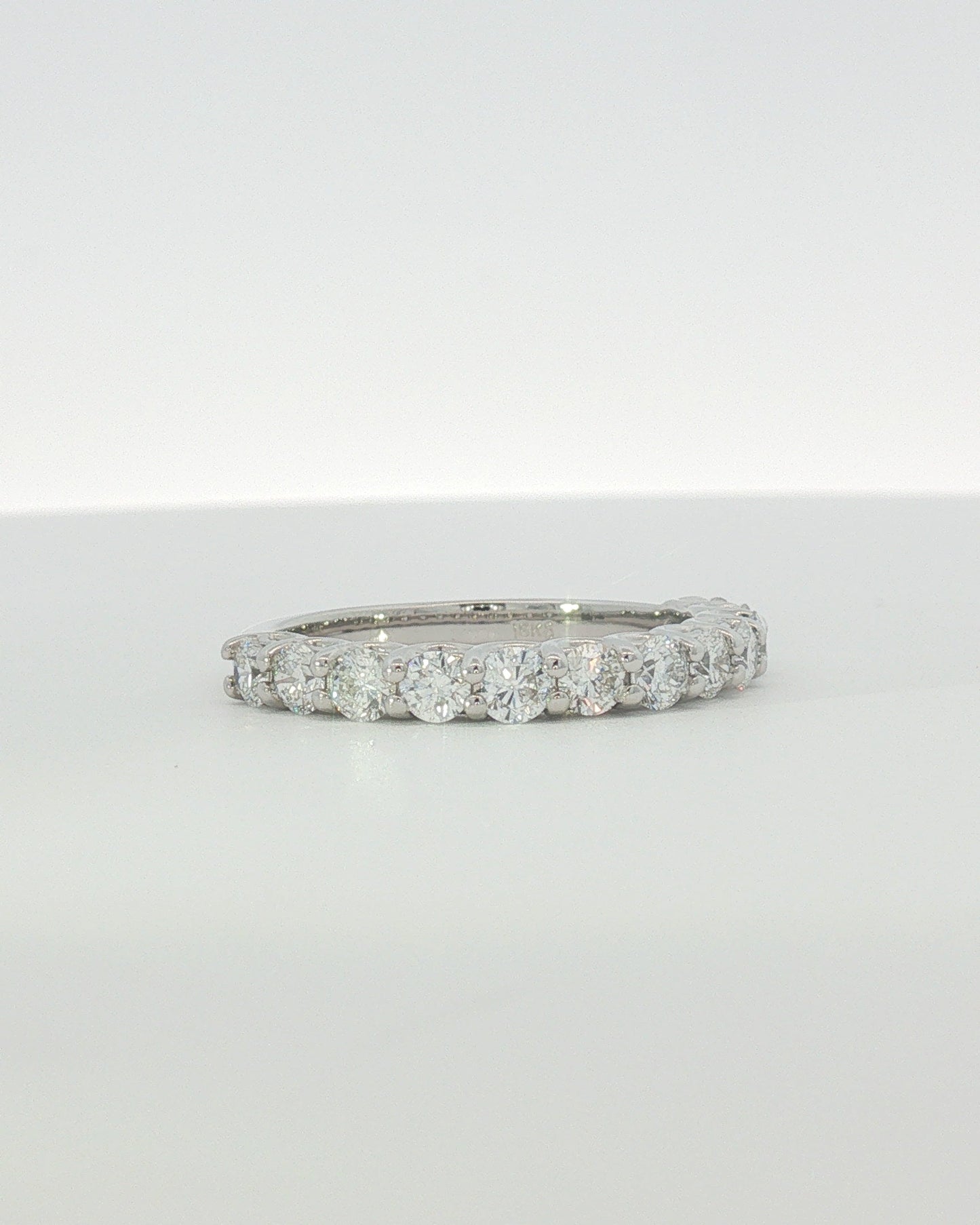18K White Gold 1.20 ctw Diamond Half Eternity Band