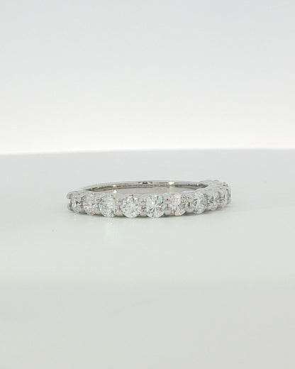 18K White Gold 1.20 ctw Diamond Half Eternity Band
