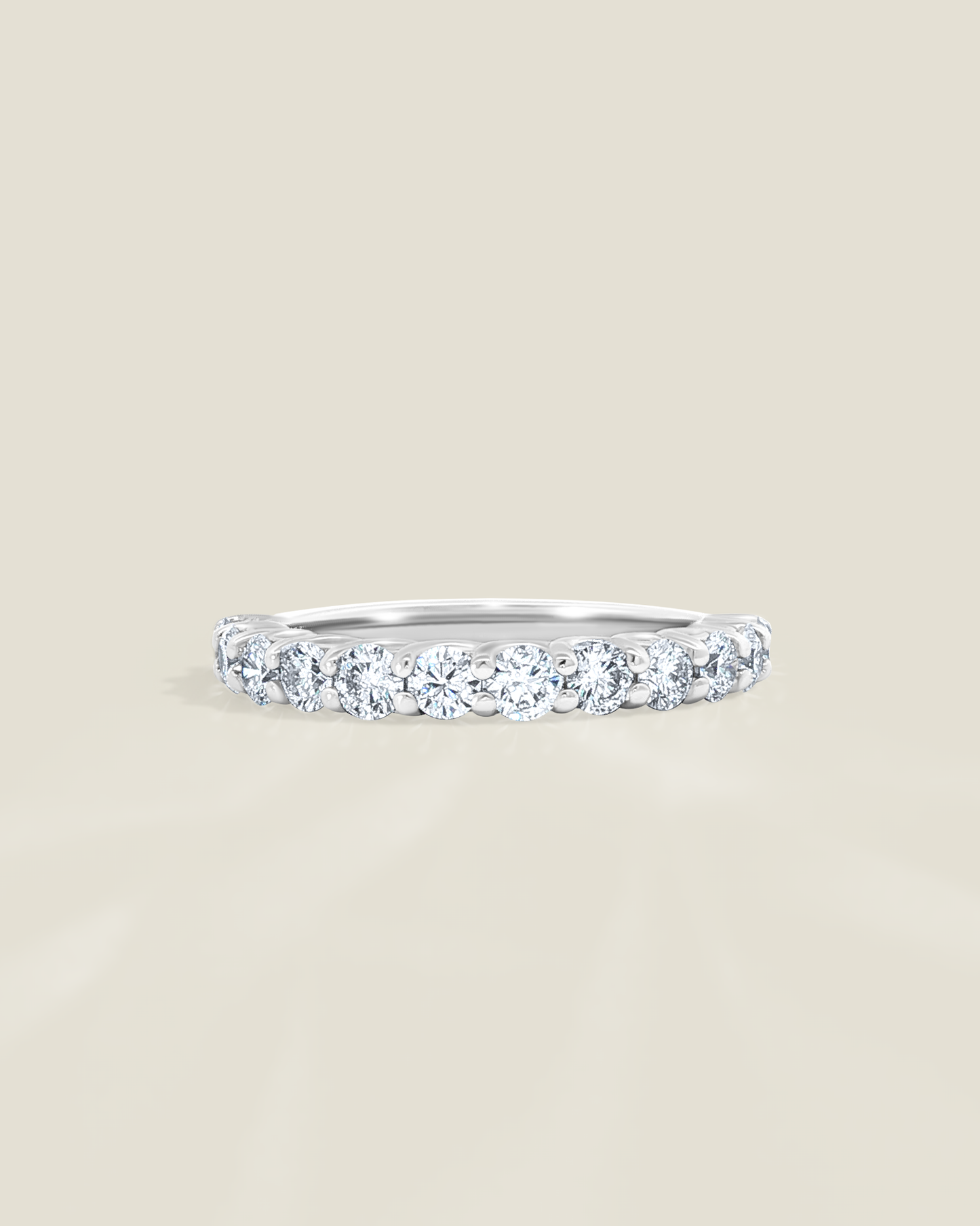 18K White Gold 1.20 ctw Diamond Half Eternity Band