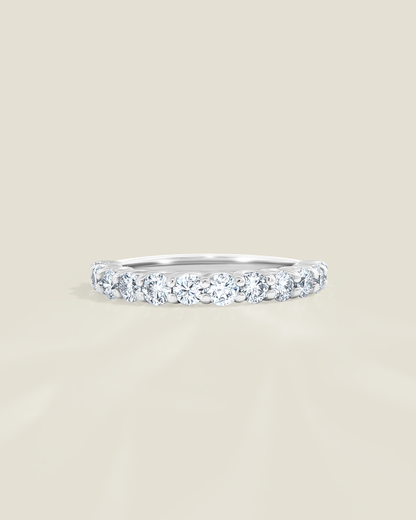 18K White Gold 1.20 ctw Diamond Half Eternity Band