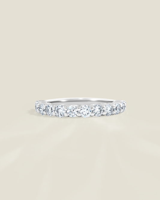 18K White Gold 1.20 ctw Diamond Half Eternity Band