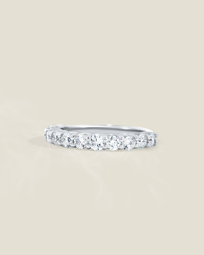 18K White Gold 1.20 ctw Diamond Half Eternity Band