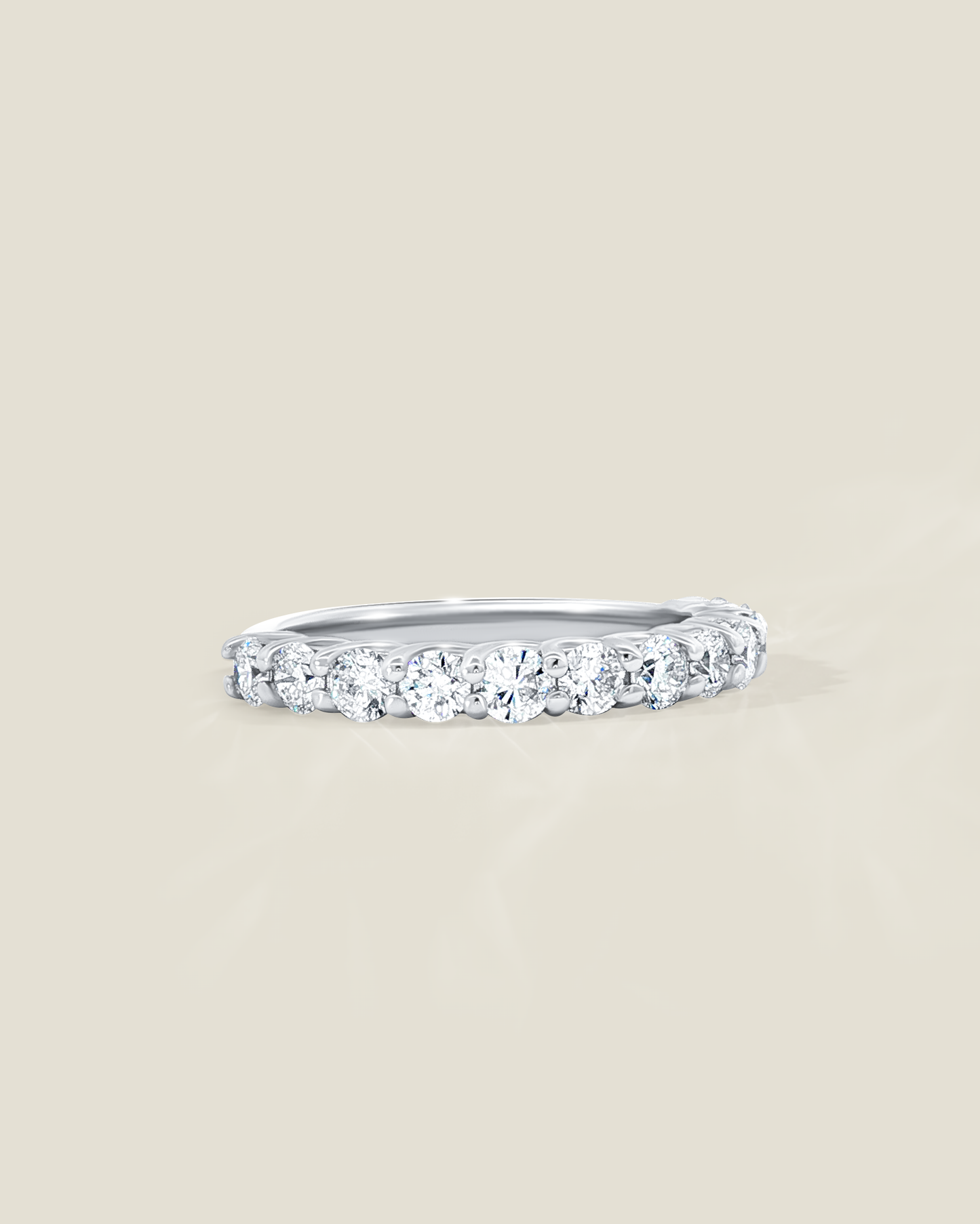 18K White Gold 1.20 ctw Diamond Half Eternity Band