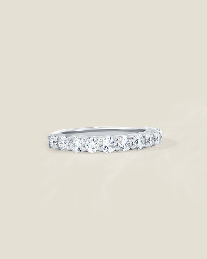 18K White Gold 1.20 ctw Diamond Half Eternity Band