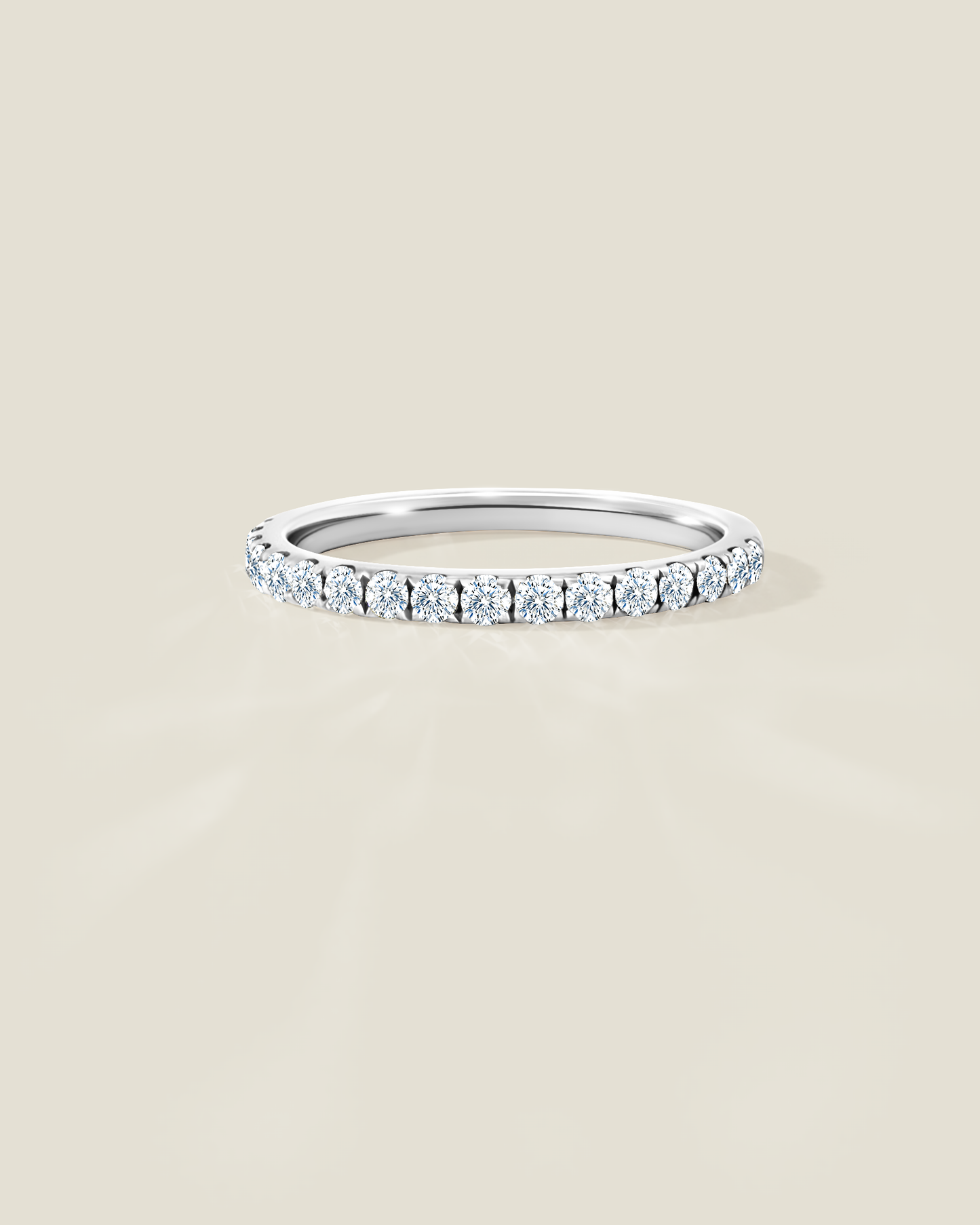 18K White Gold 2.95 ctw L/VS2 Cushion Ontaango Solitaire Ring Set
