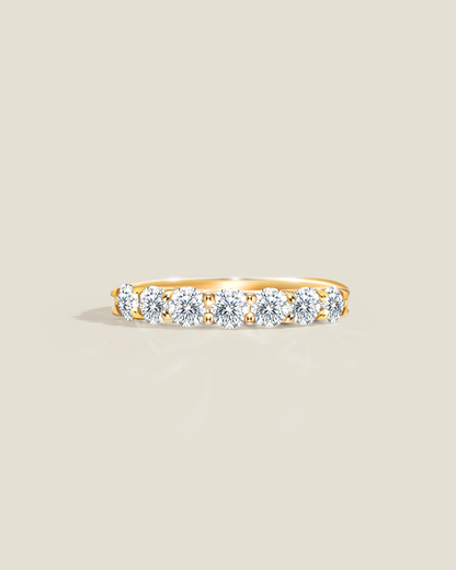 18K Yellow Gold 1.00 ctw Seven Stone U-Prong Diamond Band