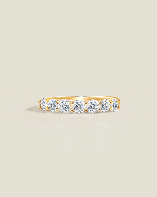 18K Yellow Gold 1.00 ctw Seven Stone U-Prong Diamond Band