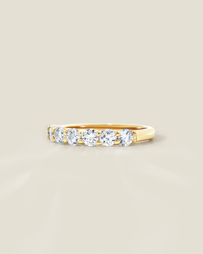 18K Yellow Gold 1.00 ctw Seven Stone U-Prong Diamond Band