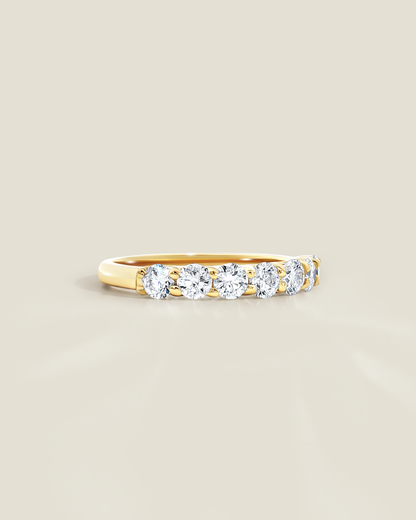 18K Yellow Gold 1.00 ctw Seven Stone U-Prong Diamond Band