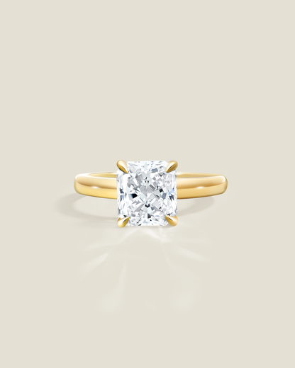18K Yellow Gold 2.30 ctw H/SI2 Sq. Radiant Osheeli Solitaire Ring