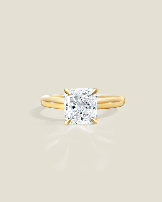 18K Yellow Gold 2.30 ctw H/SI2 Sq. Radiant Osheeli Solitaire Ring