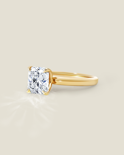 18K Yellow Gold 2.30 ctw H/SI2 Sq. Radiant Osheeli Solitaire Ring