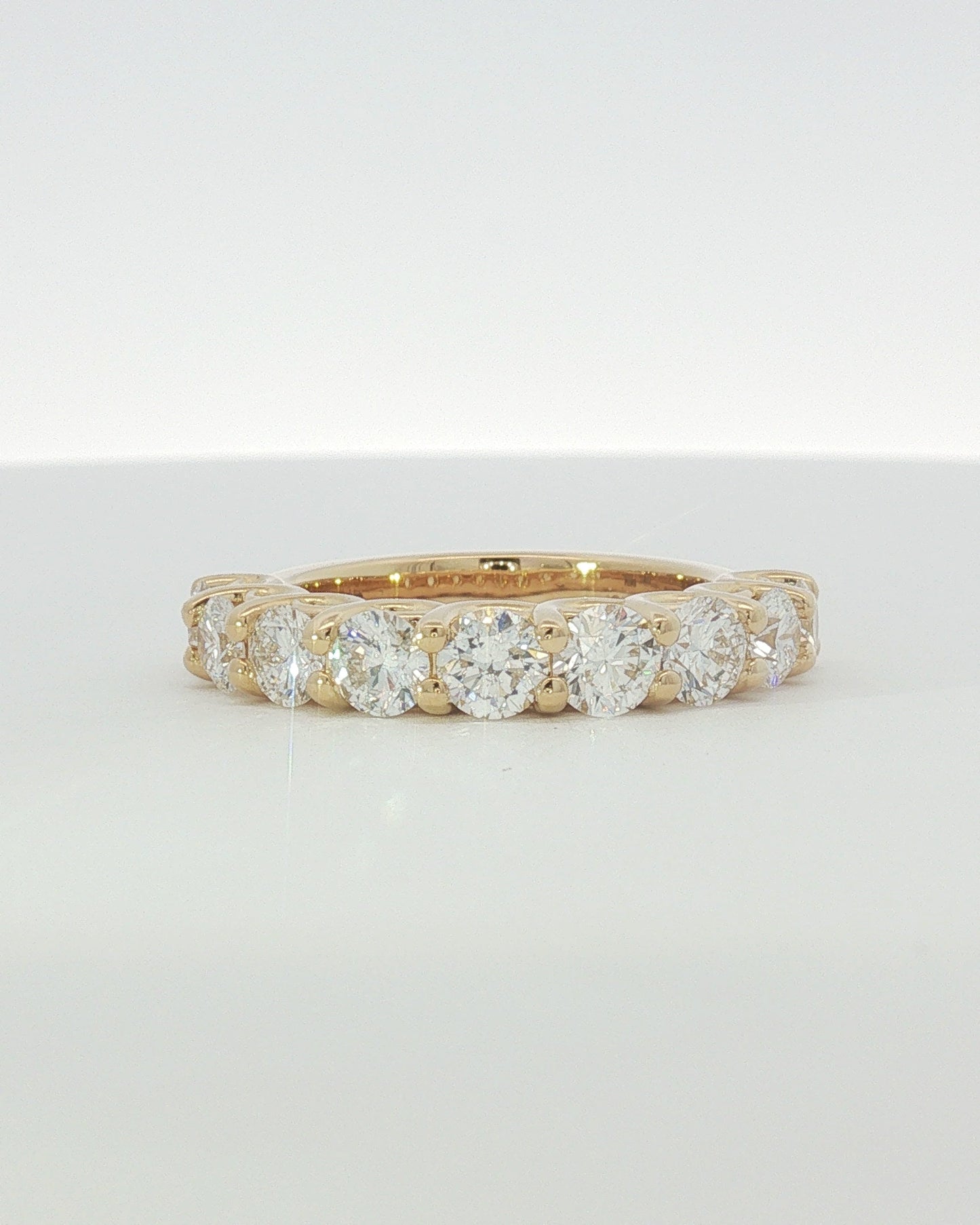 18K Yellow Gold 2.50 ctw Diamond Half Eternity Band