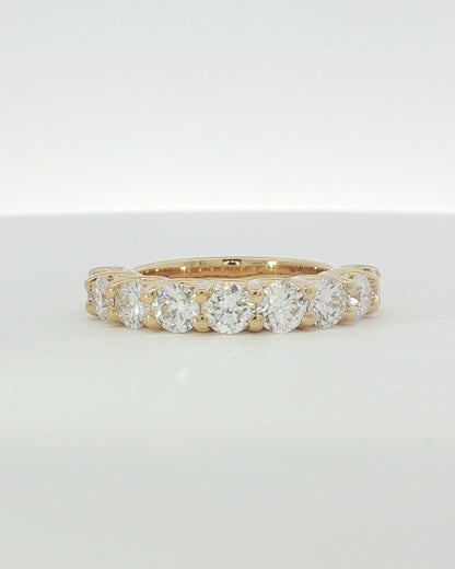 18K Yellow Gold 2.50 ctw Diamond Half Eternity Band