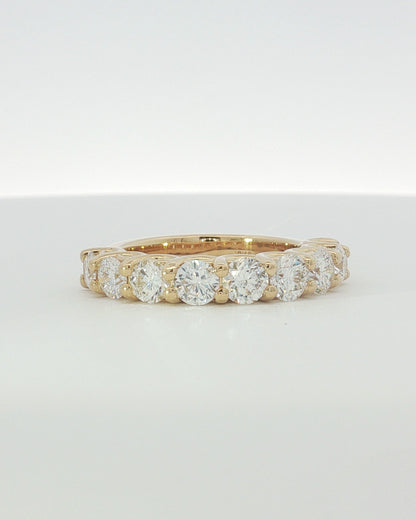 18K Yellow Gold 2.50 ctw Diamond Half Eternity Band