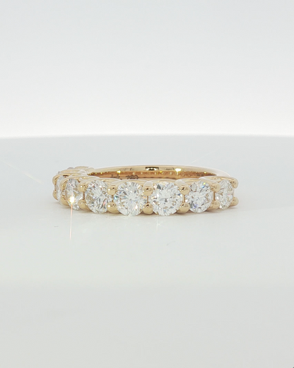 18K Yellow Gold 2.50 ctw Diamond Half Eternity Band