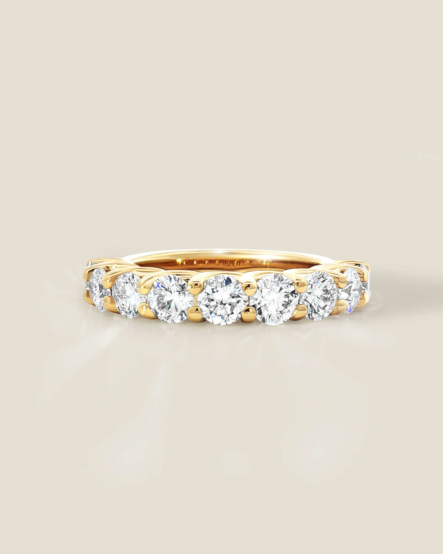 18K Yellow Gold 2.50 ctw Diamond Half Eternity Band