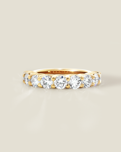 18K Yellow Gold 2.50 ctw Diamond Half Eternity Band