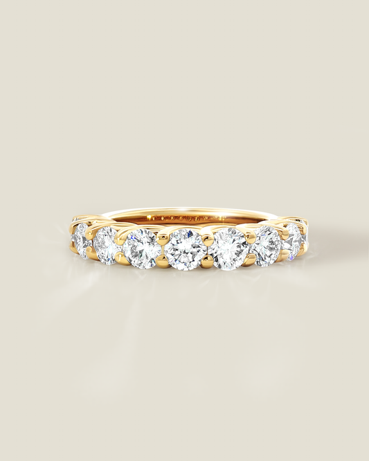18K Yellow Gold 2.50 ctw Diamond Half Eternity Band