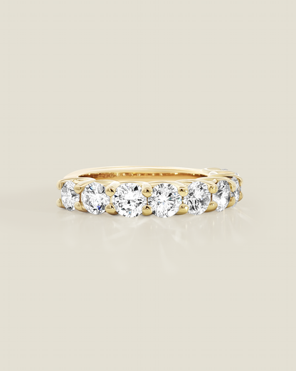 18K Yellow Gold 2.50 ctw Diamond Half Eternity Band