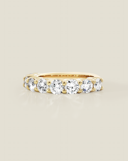 18K Yellow Gold 2.50 ctw Diamond Half Eternity Band