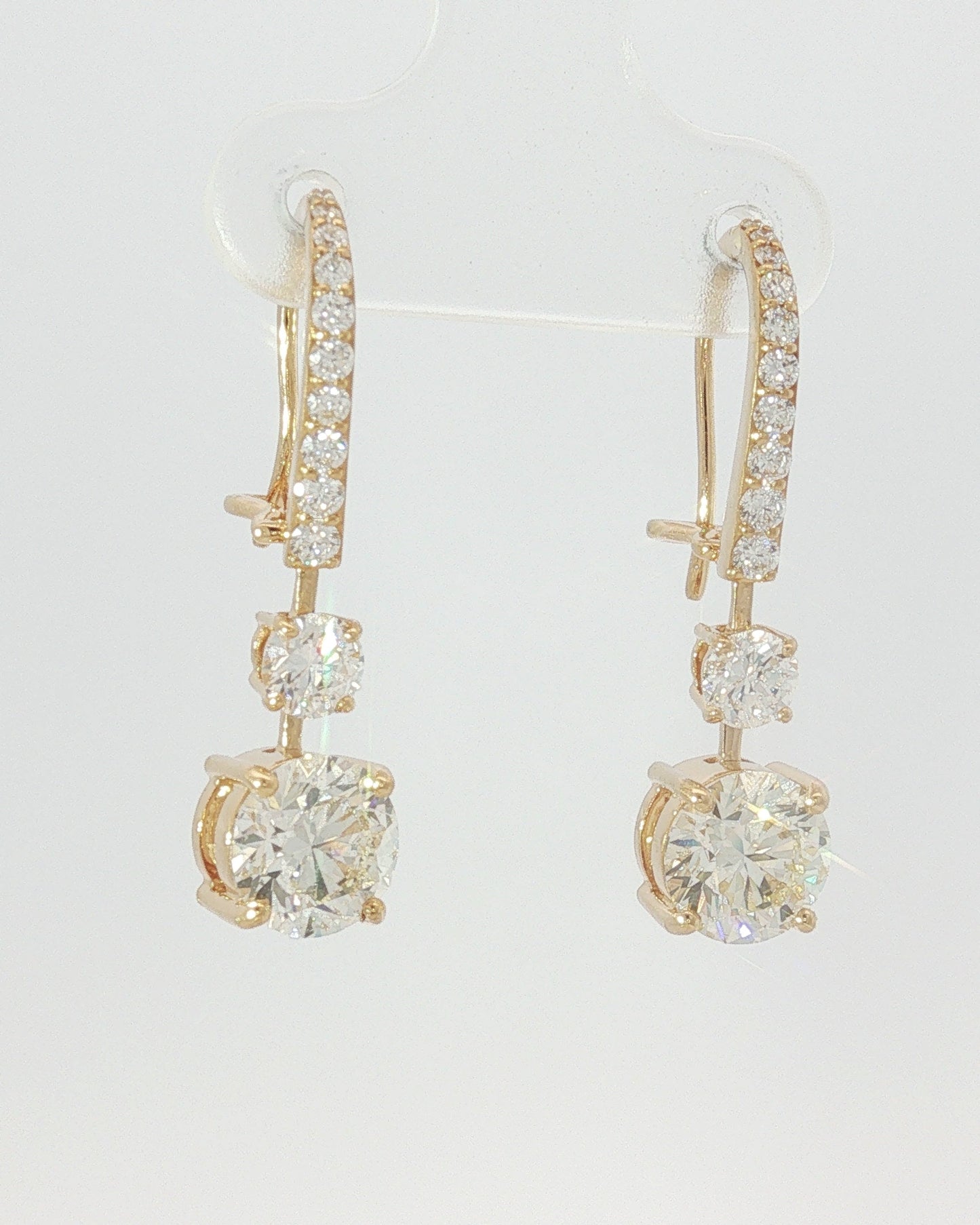 18K Yellow Gold 3.31 ctw Ezimo Earrings