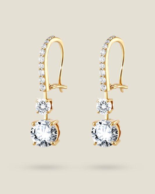 18K Yellow Gold 3.31 ctw Ezimo Earrings