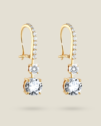 18K Yellow Gold 3.31 ctw Ezimo Earrings