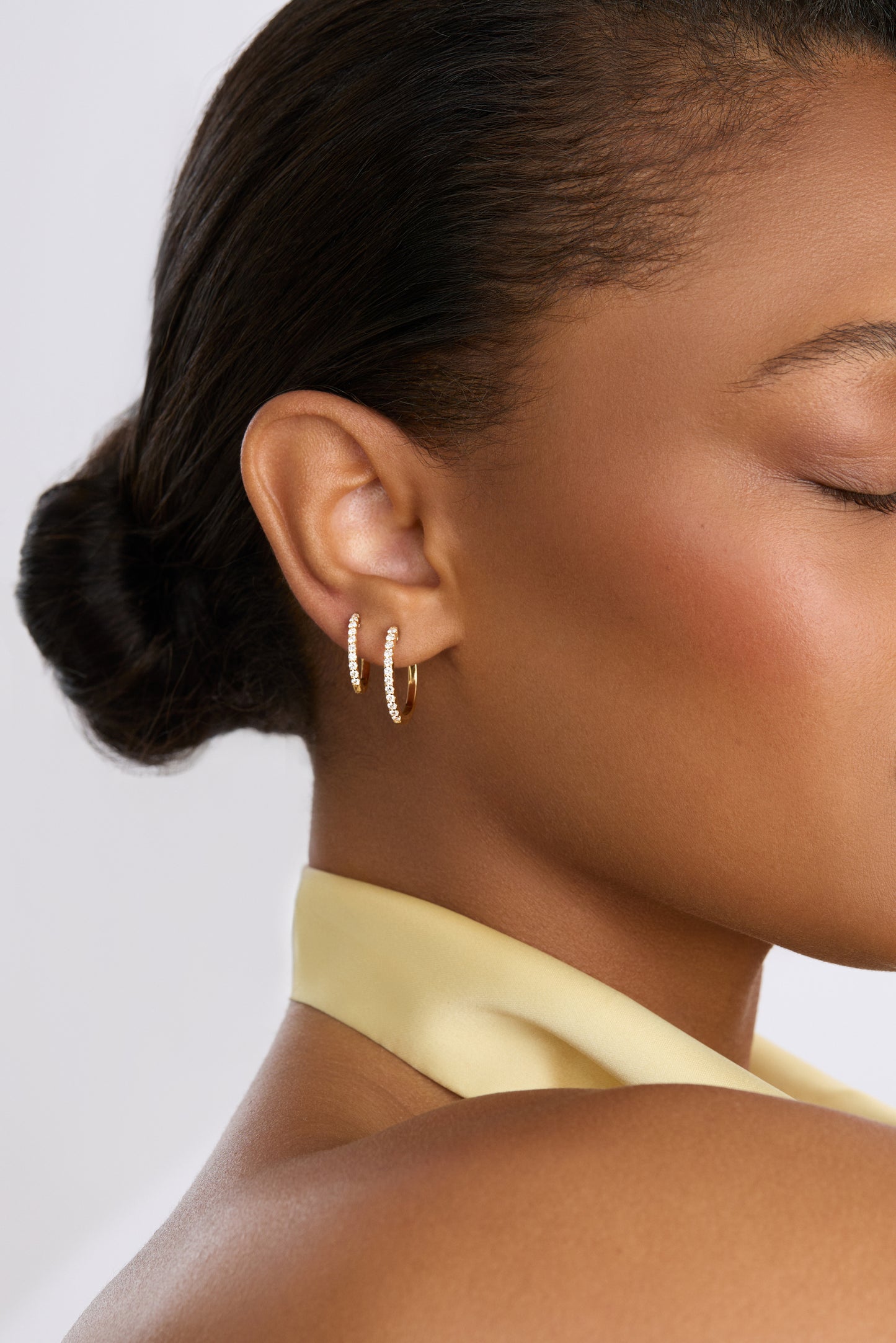 18K Yellow Gold Huggie Earrings