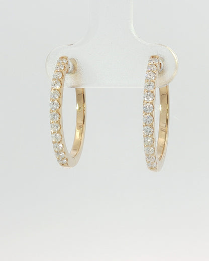 18K Yellow Gold Huggie Earrings