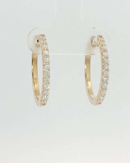 18K Yellow Gold Huggie Earrings