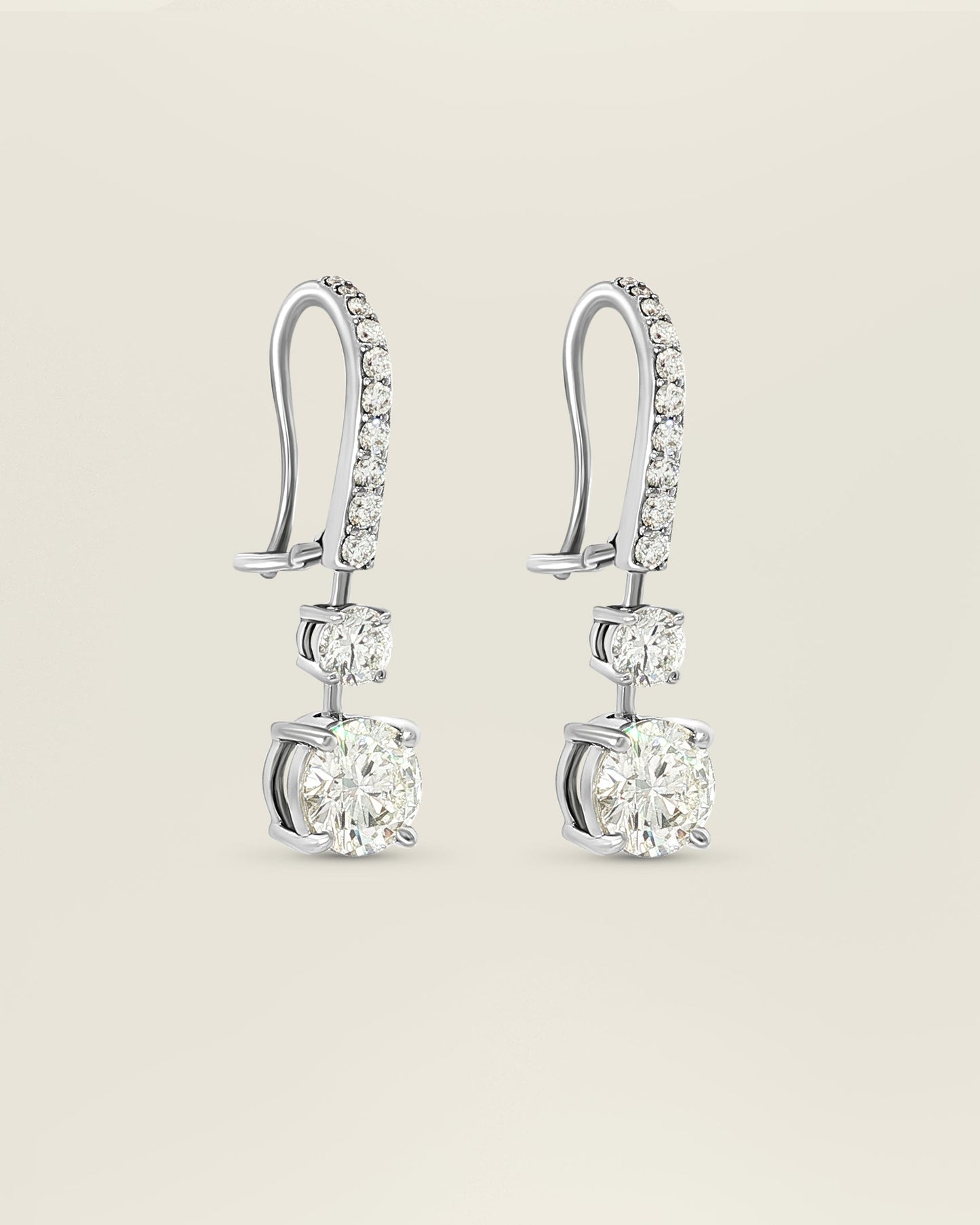 Platinum 2.89 ctw Ezimo Earrings