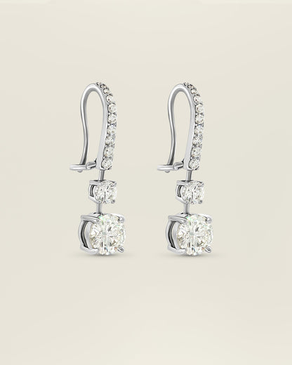 Platinum 2.89 ctw Ezimo Earrings