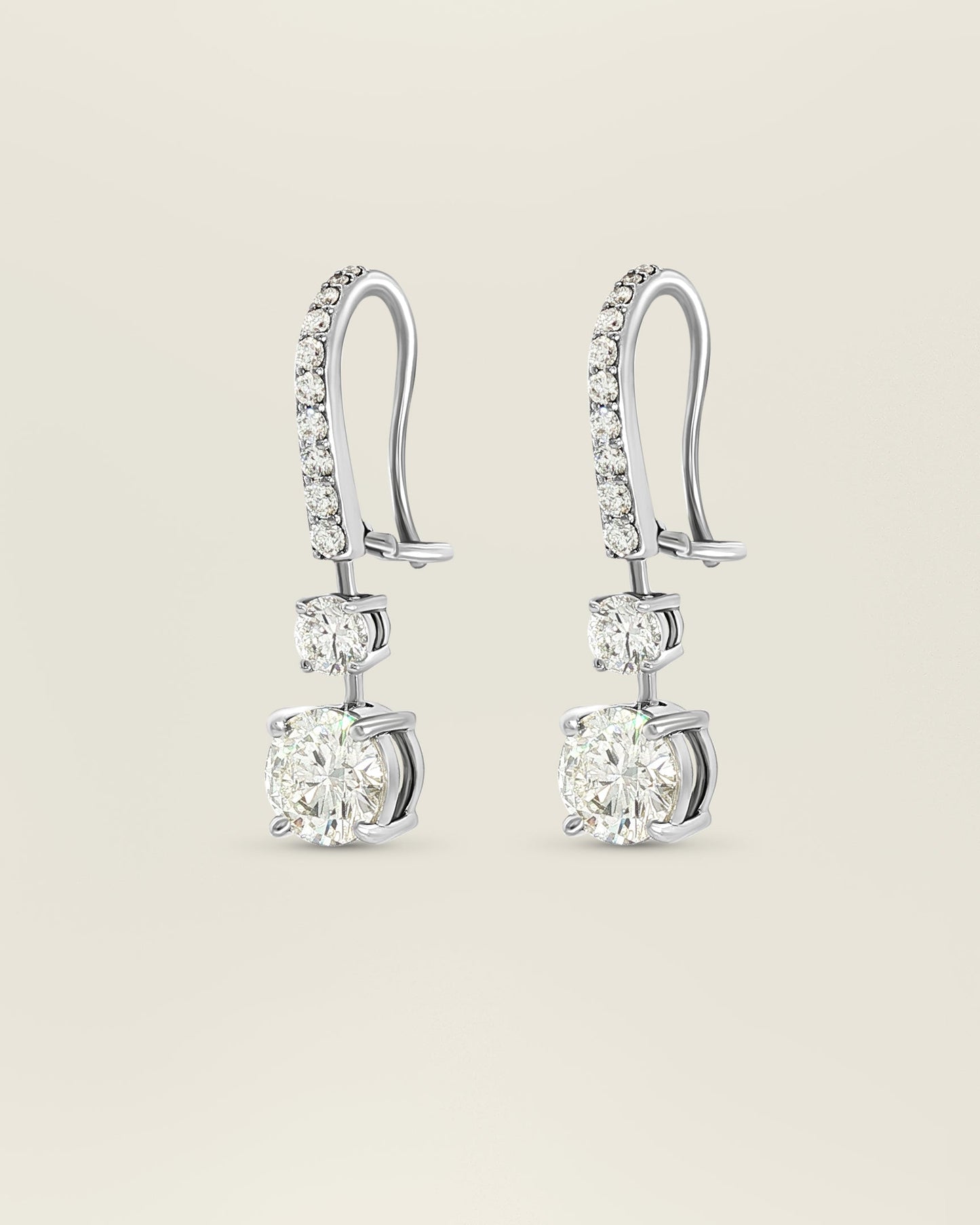 Platinum 2.89 ctw Ezimo Earrings
