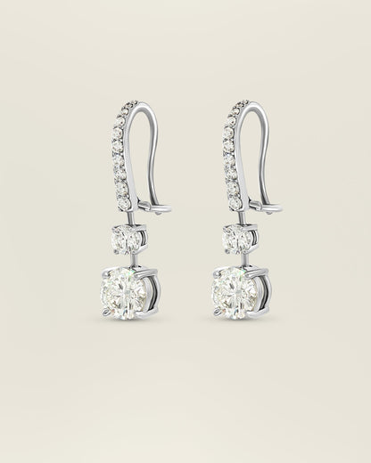 Platinum 2.89 ctw Ezimo Earrings