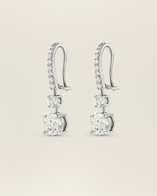 Platinum 2.89 ctw Ezimo Earrings