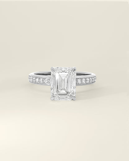 Platinum 3.05 ctw Emerald Osino Signature Solitaire Ring