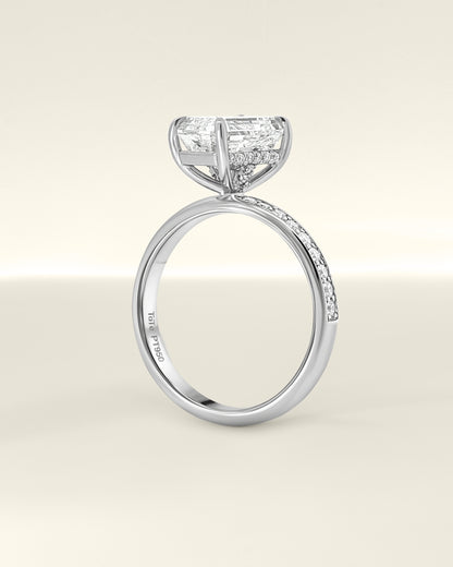 Platinum 3.05 ctw Emerald Osino Signature Solitaire Ring